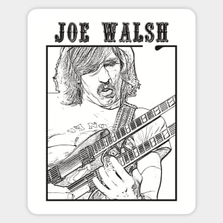 Joe walsh // Black Retro Sticker
